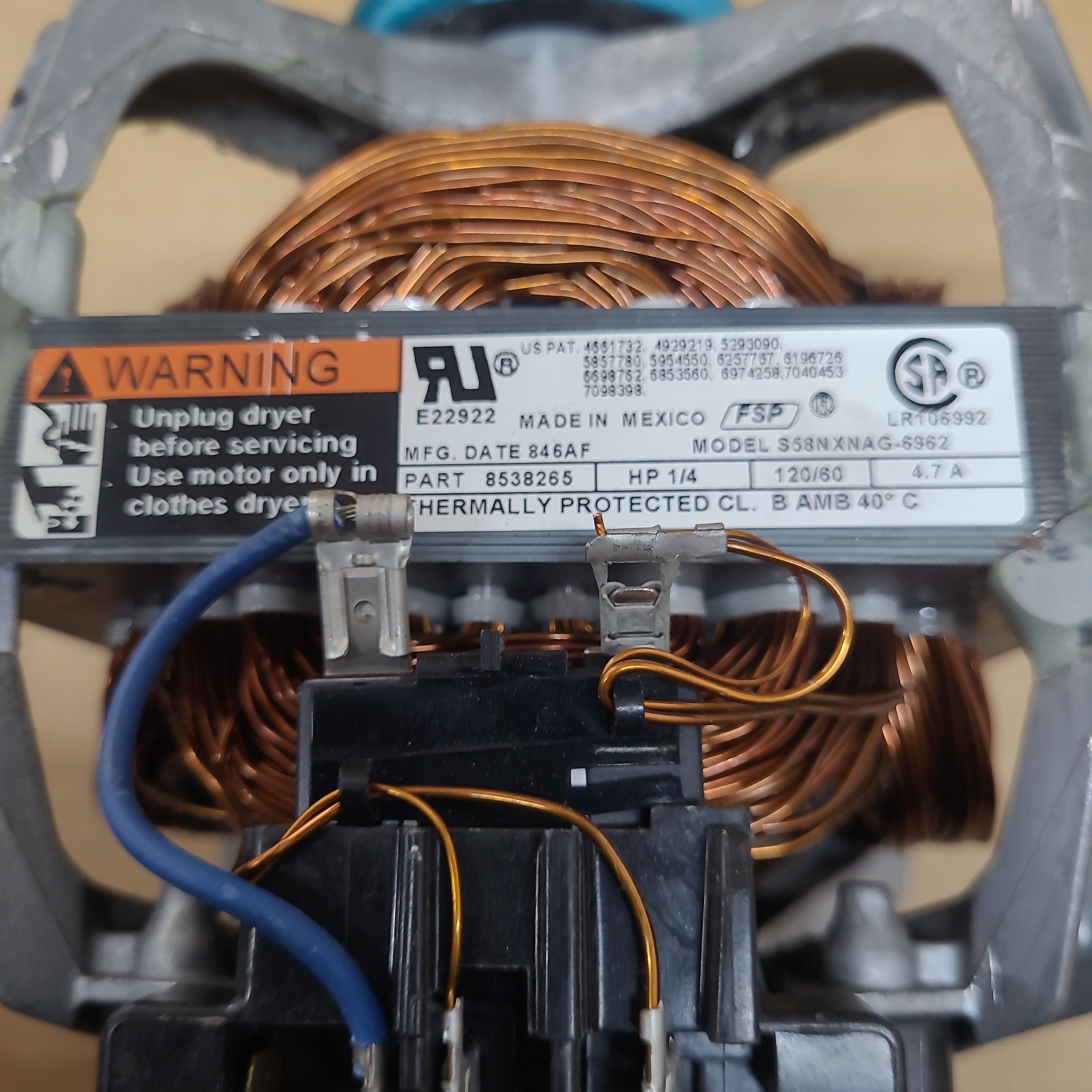 Kenmore Dryer Motor 8538262 Kenmore Dryer Motor 8538262